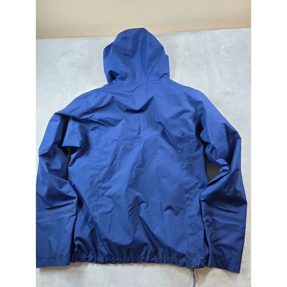 REI Co-op Rain Jacket Mens L Blue Nylon Hooded Waterproof Windbreaker Packable